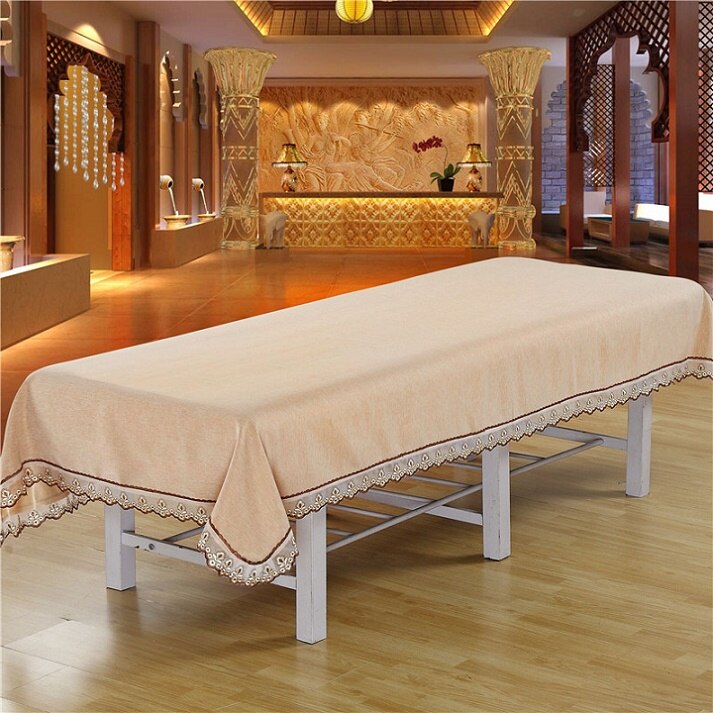 Premium Massage Tafel Lakens, Fijn Linnen, Schoonheidssalon Bed Cover. Geen Verkleuring, Geen Bal, Geen Krimp, Kant Zoom Type: Camel