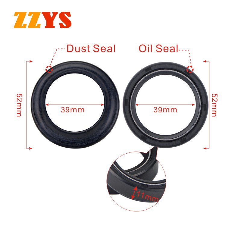 39X52X11 39 52 motocykl amortyzator widelca uszczelnienie olejowe i 39x52 osłona przeciwpyłowa wargi dla Harley Davidson FXR / FXDG Sportster 39mm Showa widły