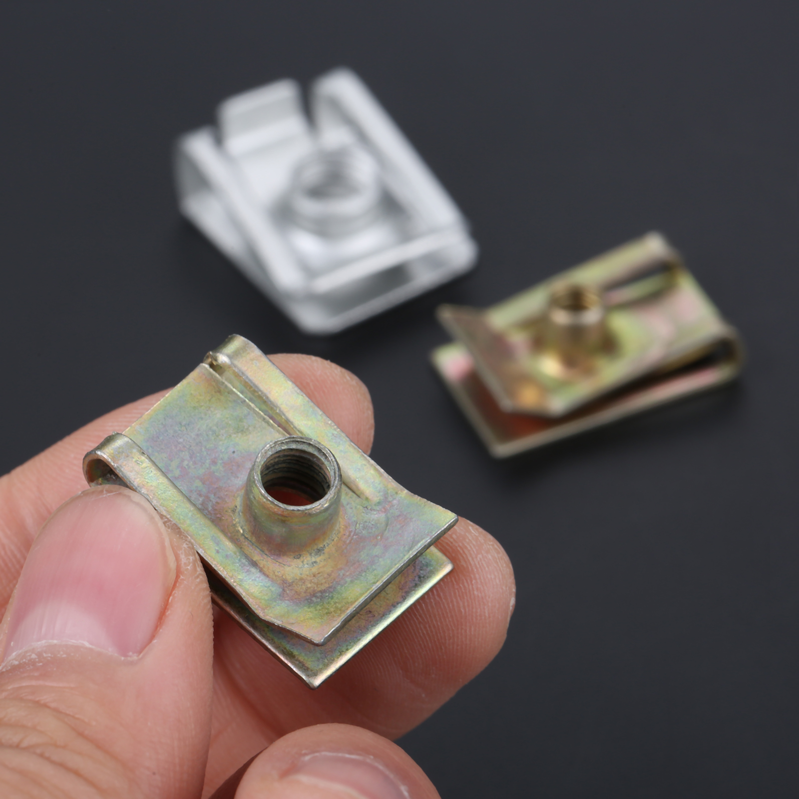 Yetaha 10Pcs Auto Fastener M5 M6 M8 Clips For Car Motor Tread Panel Spire Nut Universal Speed Zinc Mounting Clamp