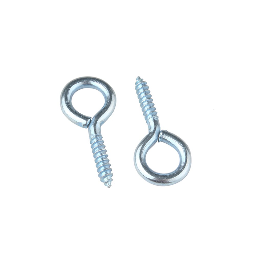 100 Pcs Galvanized Eye Screw Circle Self-Tapping Screw Hook Ring Lamp Hook With Ring Screw With Ring DIY Rope Accessories