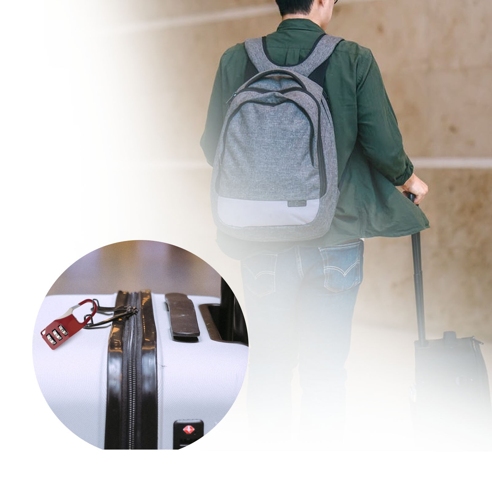 3 Dial Digit Nummer Code Wachtwoord Combinatie Hangslot Reizen Veiligheid Safe Lock