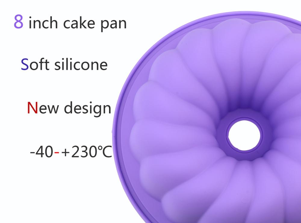 Siliconen Cake Pan Mold 8-Inch Bakvormen Mallen Voor Cake Cookies Fondant Candy Siliconen Bakken 3D Diy Mallen Goede Pan