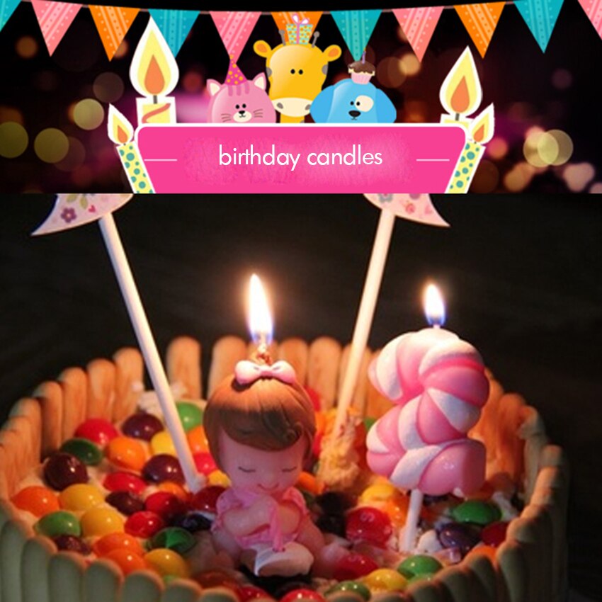 1 PCS Marshmallow Gelukkige Verjaardag Kaarsen Nummer 0-9 Birthday Party Cake Topper Decoratie Kaarsen voor Kids Volwassenen