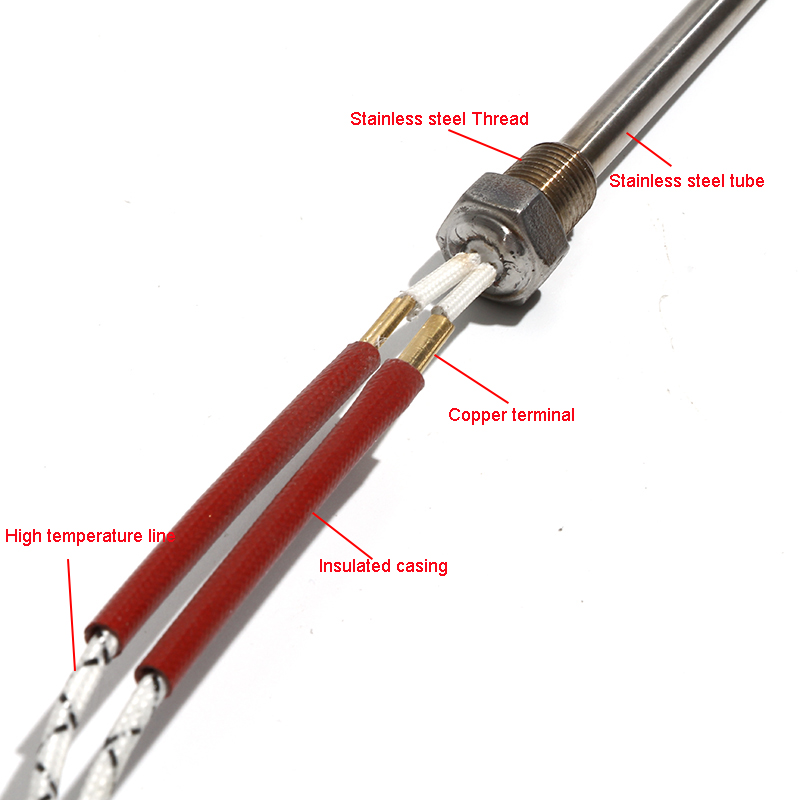 LUJINXUN DN6/10mm Riscaldatori a Cartuccia Filettata 12V 24V 50-180W Elemento Riscaldante 6mm x 50-200mm per Macchine per Stampaggio a Compressione 1PC