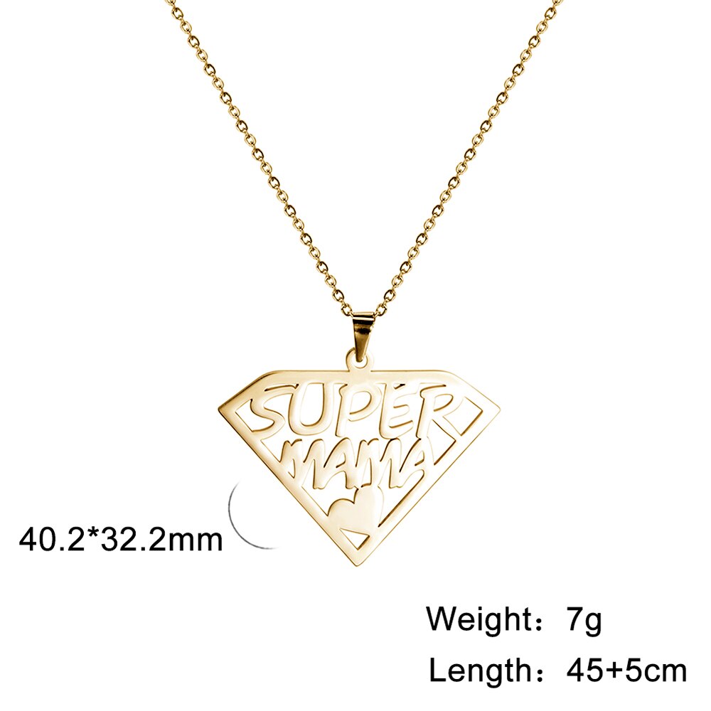 Minun muotoni äiti kirjain nimikyltti riipus kaulakoru naisille #39 ruostumattomasta teräksestä kaulakorut choker korut: C kullan värinen