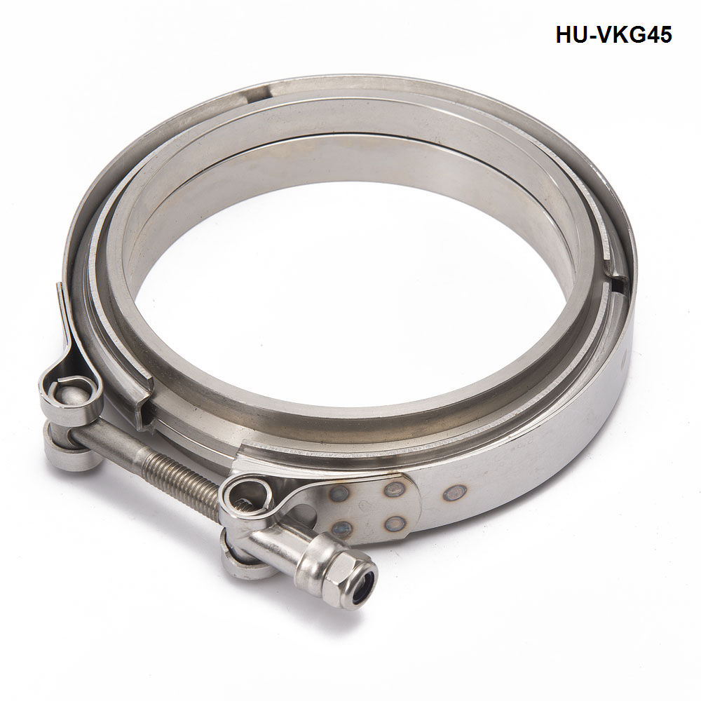 4.5" Inch V-Band /V Band Clamp Flange Kit For Turbo Exhaust Wastegate Fabrication Car Sport HU-VKG45