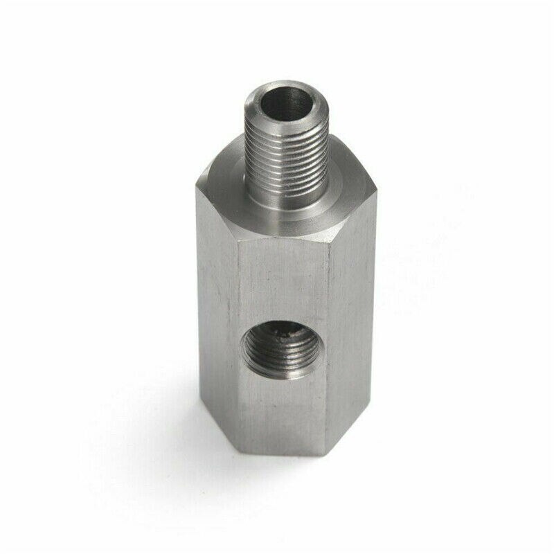 NPT To Adapter Fitting Feed Line Stainless Steel 1pcs Sensor Tee 1/8In