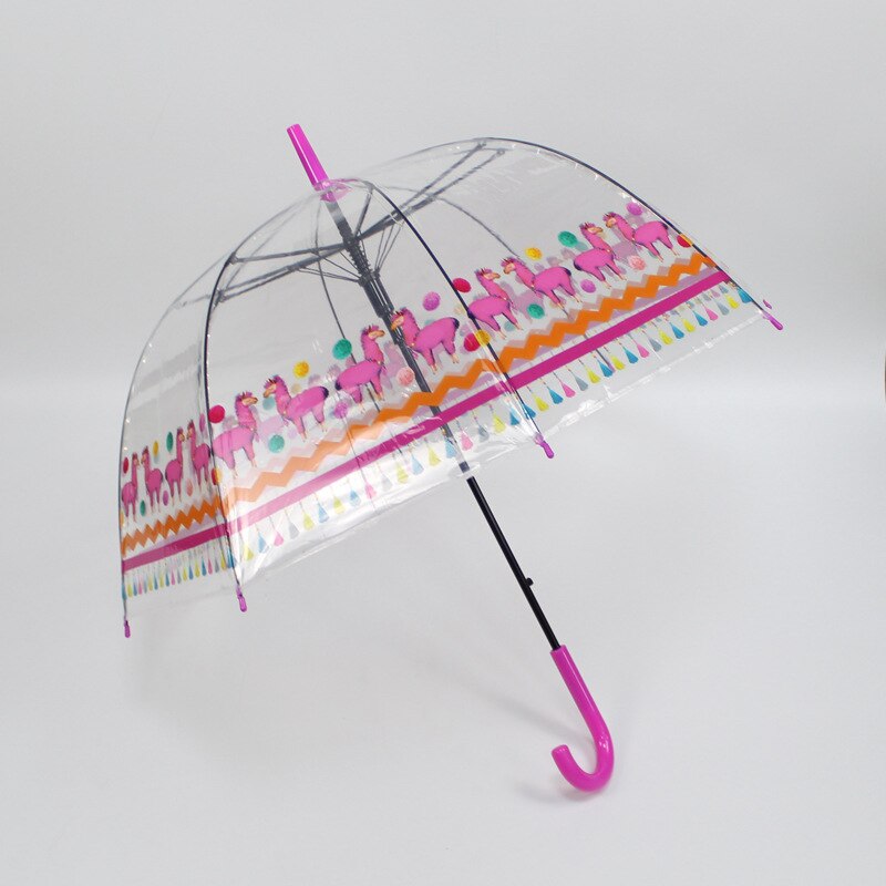 Windproof Rainproof Umbrella Animal Cartoon Transparent Umbrella Straight Bone Umbrella Apollo Umbrella 8 Bone Rainbow Umbrella