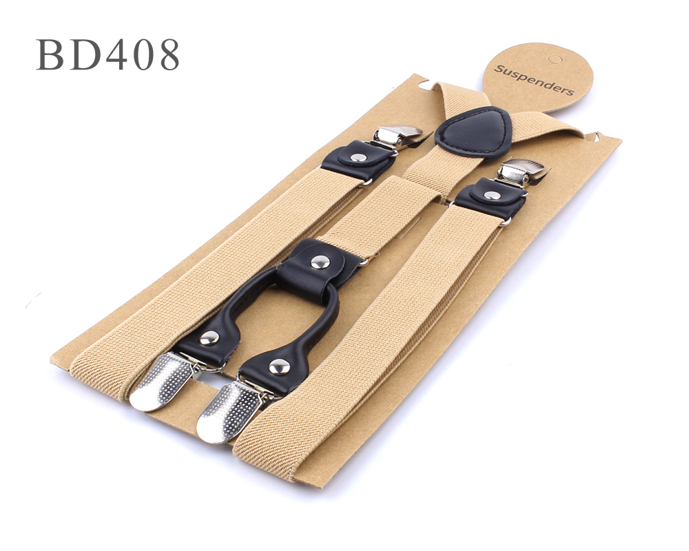 Bretelles élastiques solides et réglables pour garçons et filles, couleur bonbon, accessoires de mariage,: BD408