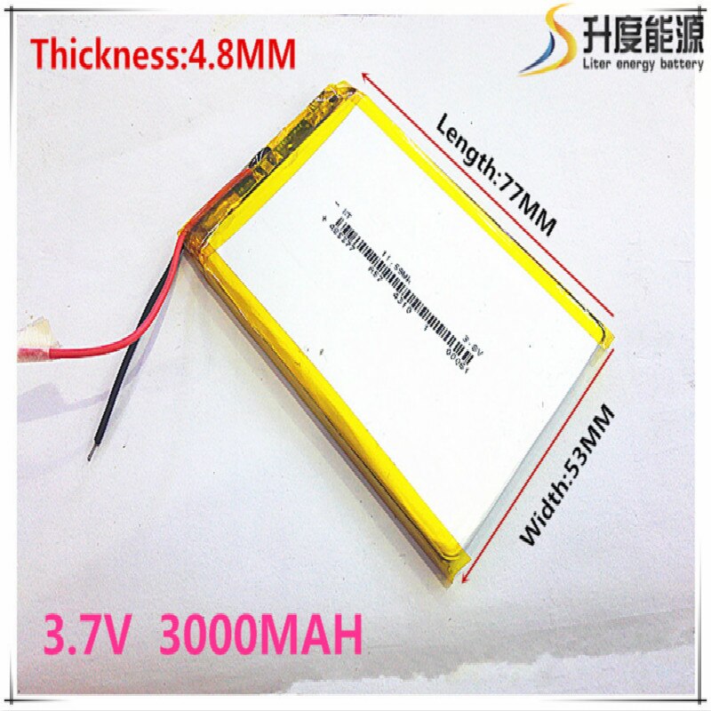 Grootte 485377 3.7V 3000 mah lithium-polymeer Batterij Met Bescherming Boord Voor GPS Tablet PC Digitale Producten