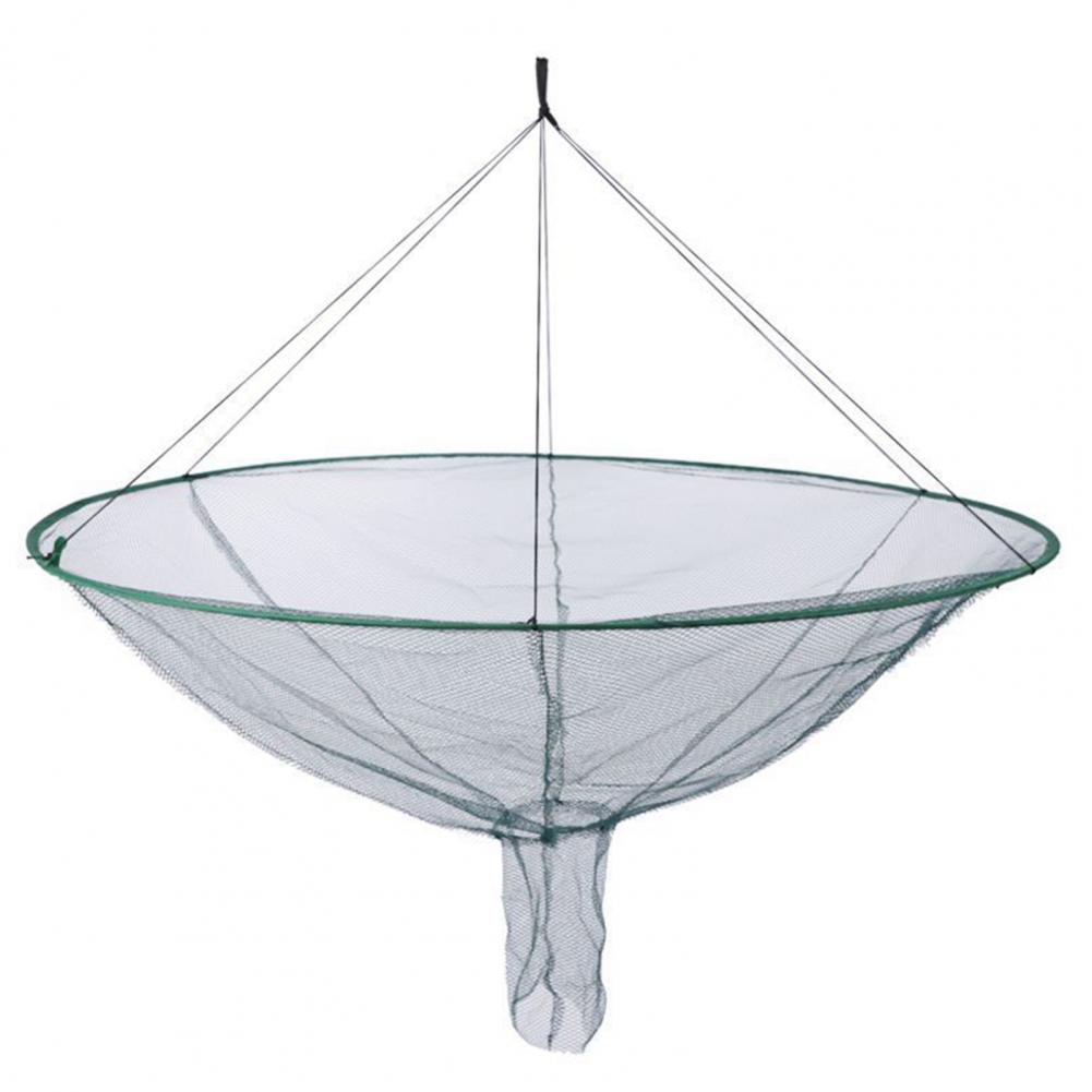 Filet de pêche pliable, appâts portables pour crevettes, crabe, crevettes, goutte d'atterrissage, jetée, arbres, filet d'étang, filet de capture de crabe: Rouge