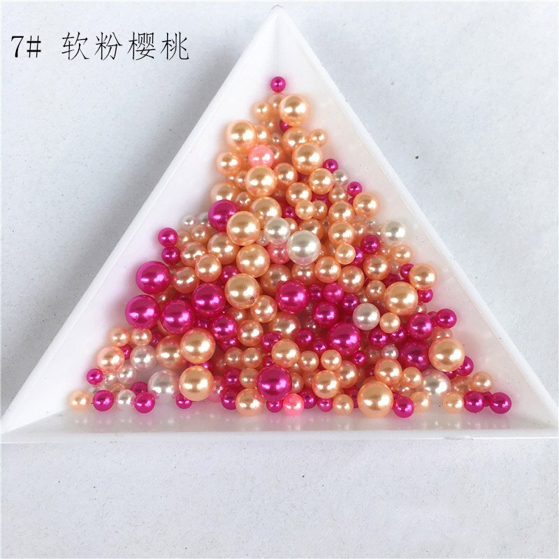 2.5-5mm blandade pärlor självhäftande kristalllim uv-harts lim simulering pärl tätningsfyllmedel 500 st