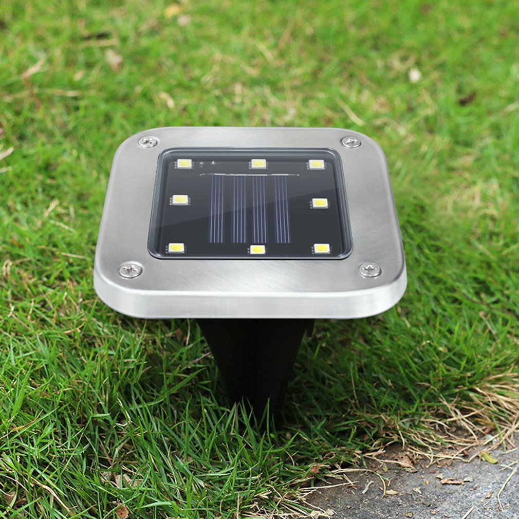 LED Square Solar Ground Light Outdoor Garden Path Floor Buried Lighting Lamp Garden Decking Yard Lawn Lamps
