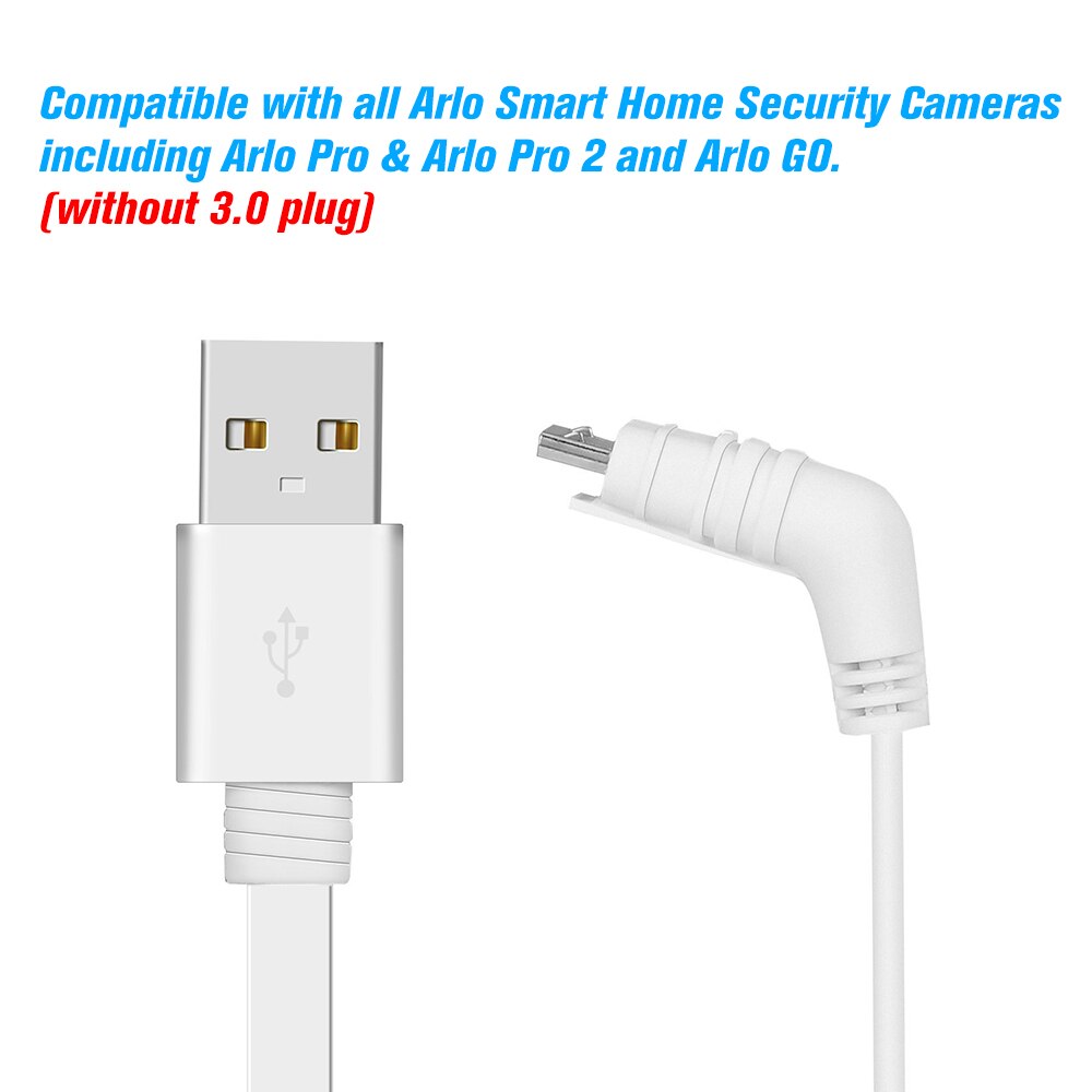 2M/6M/9M Opladen Voedingskabel Past Voor Arlo Pro/Arlo Pro 2/Arlo Go/Arlo Licht Weerbestendige Kabel Aluminium Legering Micro Usb-Kabel