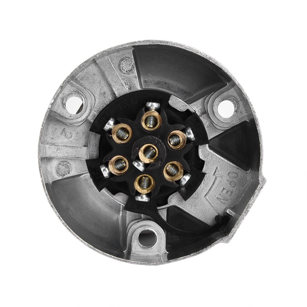 12V 7Pin Trailer Plug Socket Connector Adapter for Trailer Caravan Towing Towbar Brass Pins