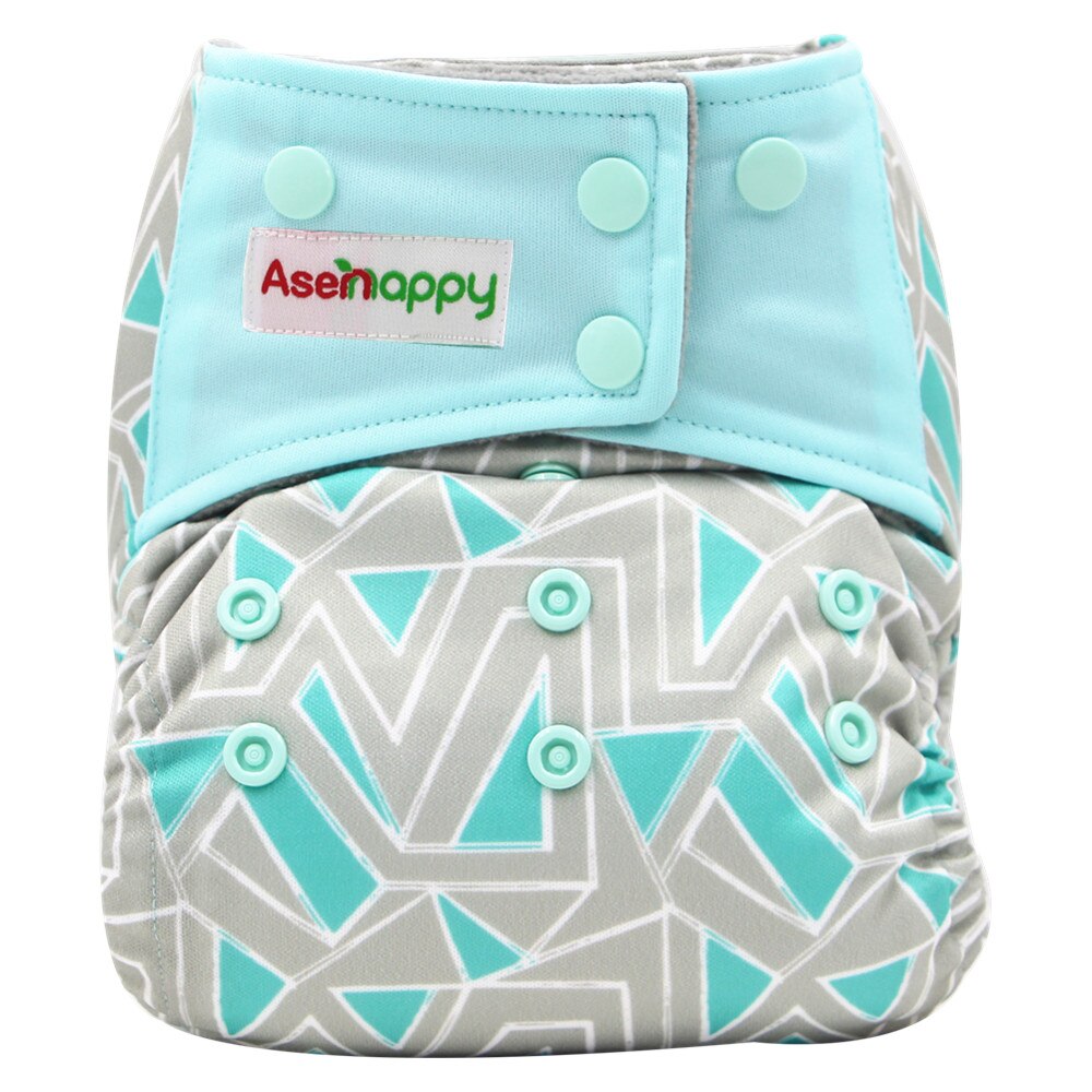 AIO-pañal de bebé con inserto para uso nocturno, pañal de tela impermeable, todo en uno, reutilizable, apto para bebés de 5 a 15KG, 1 Uds.: 038