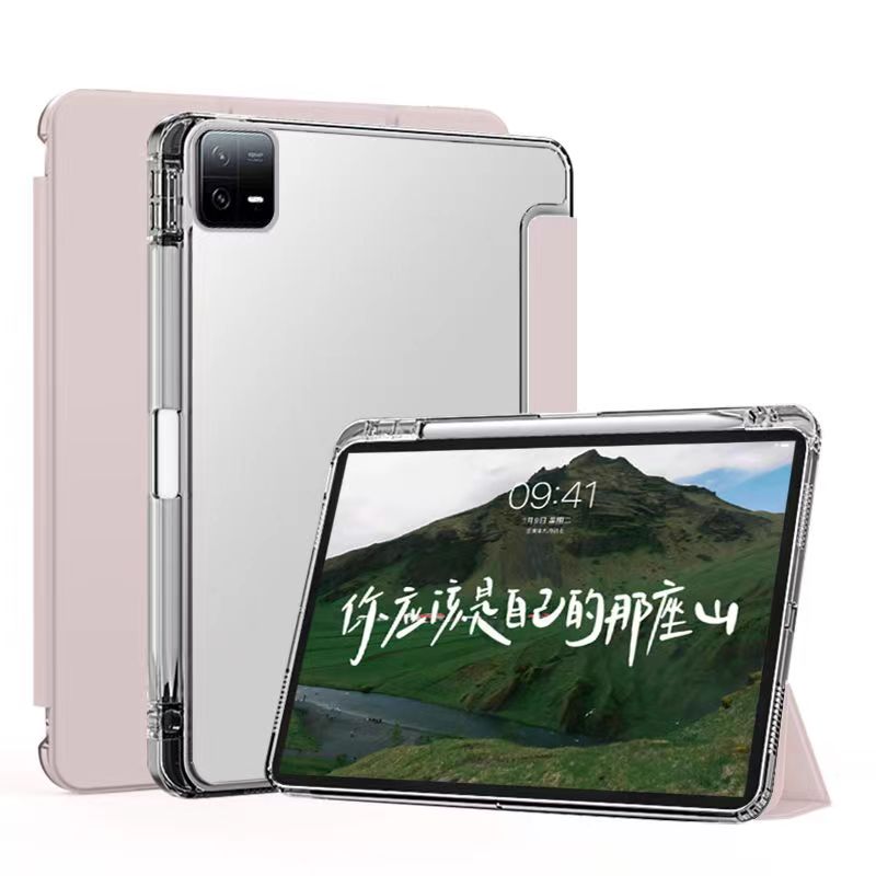 Étui Transparent pour tablette avec porte-crayon, pour Xiaomi Mi Pad 5 6 7 11.2 Max 6S Pro 12.4 Redmi Pad SE 8.7 11 10.61 pouces, coque arrière souple