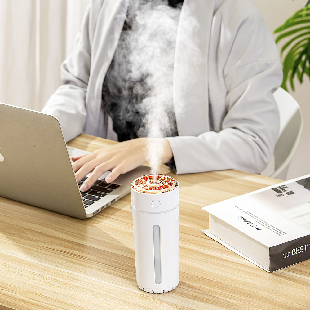 Car Winter And Summer Air Humidifier Wireless 360ml Portable Car Aromatherapy Diffuser With Color Ambient Light USB Charging