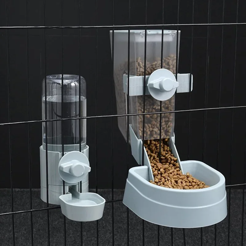 Automatische Tier fütterung Käfig hängen Schüssel Wasser flasche Lebensmittel behälter Spender für Welpen Katzen Kaninchen Vögel Haustier Fütterung produkt