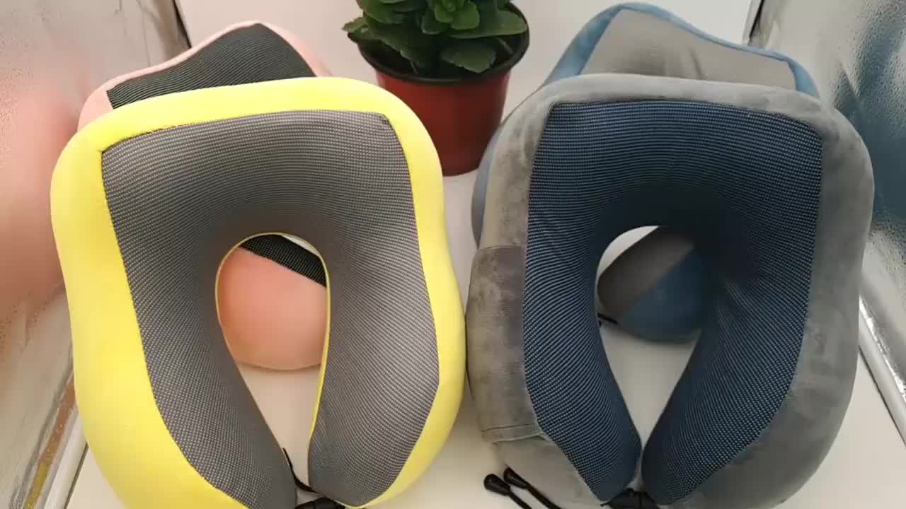 Coussin de refroidissement pour les yeux 3 en 1 | Ensemble pour le cou, soutien-gorge en mousse à mémoire de forme U, oreiller pour le cou de voyage