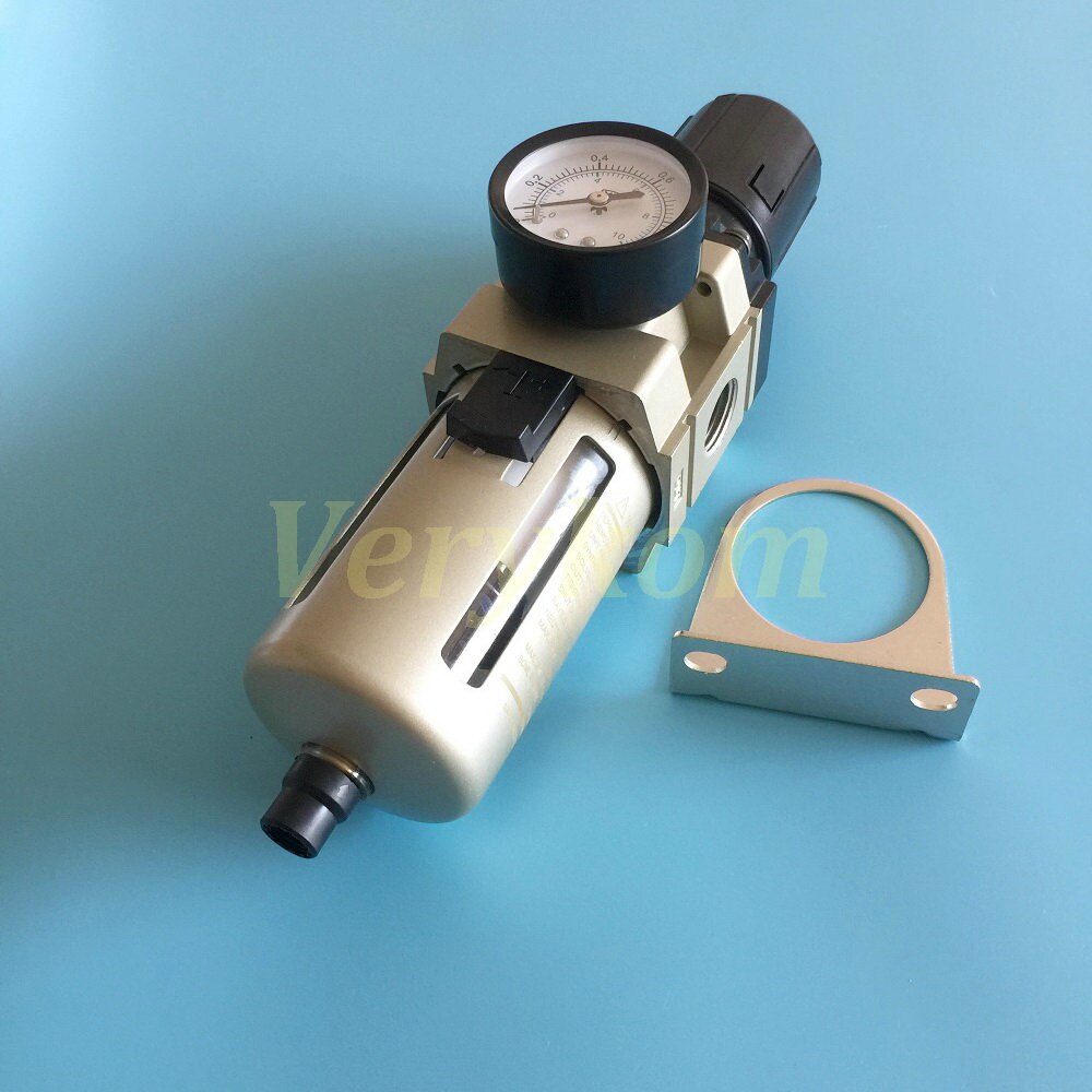Verykom Pneumatic Air Filter Regulator AW4000-04 1/2 inch With Gauge Cover Auto Drain AW4000-04D 1/2" bsp Compressor SMC Type