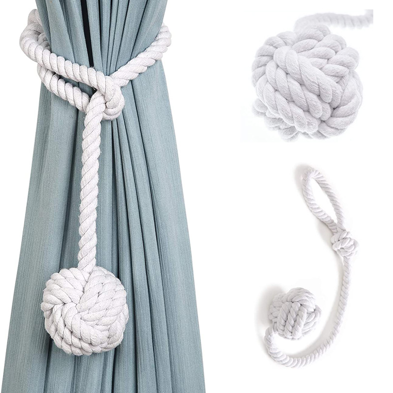 Katoenen Gordijnbanden Balvorm Terugloopsper Cortinas Houders Vorhang Tiebacks Gebreide Handgemaakte Touwen Clips Outdoor Home Decoraties