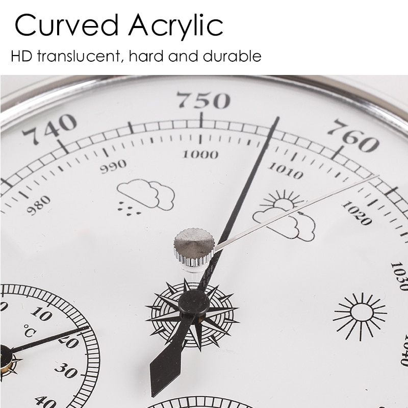 Wall Mounted Multifunction Thermometer Hygrometer High Accuracy Pressure Gauge Air Weather Instrument Barometer