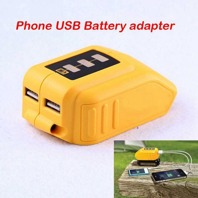 Konwerter USB ładowarka robić DEWALT 14.4V 18V 20V Li-jon przetwornica robić baterii DCB090 urządzenie USB adapter robić ładowania zasilacz