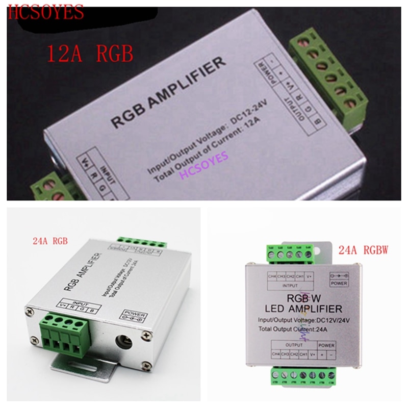 Led RGB/RGBW/RGBWW RGB+CCT Amplifier DC12V 24V 12A/15A/24A/30A RGBWC Led Strip Power Repeater light controller