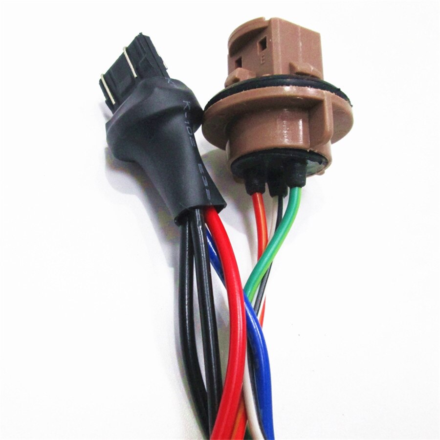 1 par 7443 20SMD 5730 bombillas LED luz de señal de freno de giro Luz de conmutación blanca/ámbar bombillas de señal intermitente sin errores
