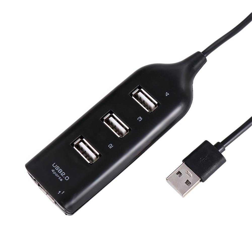 Hub USB 2.0 de 4 Portas para Computador: Acessório Expansor de Periféricos USB e Adaptador de Energia