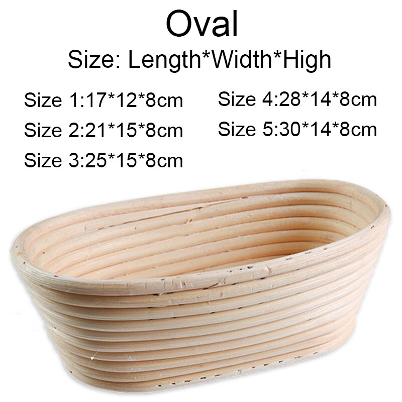 Brød opbevaring flet kurv gæring rattan kurv rund ovil brød baguette dej land hævning bageværktøj
