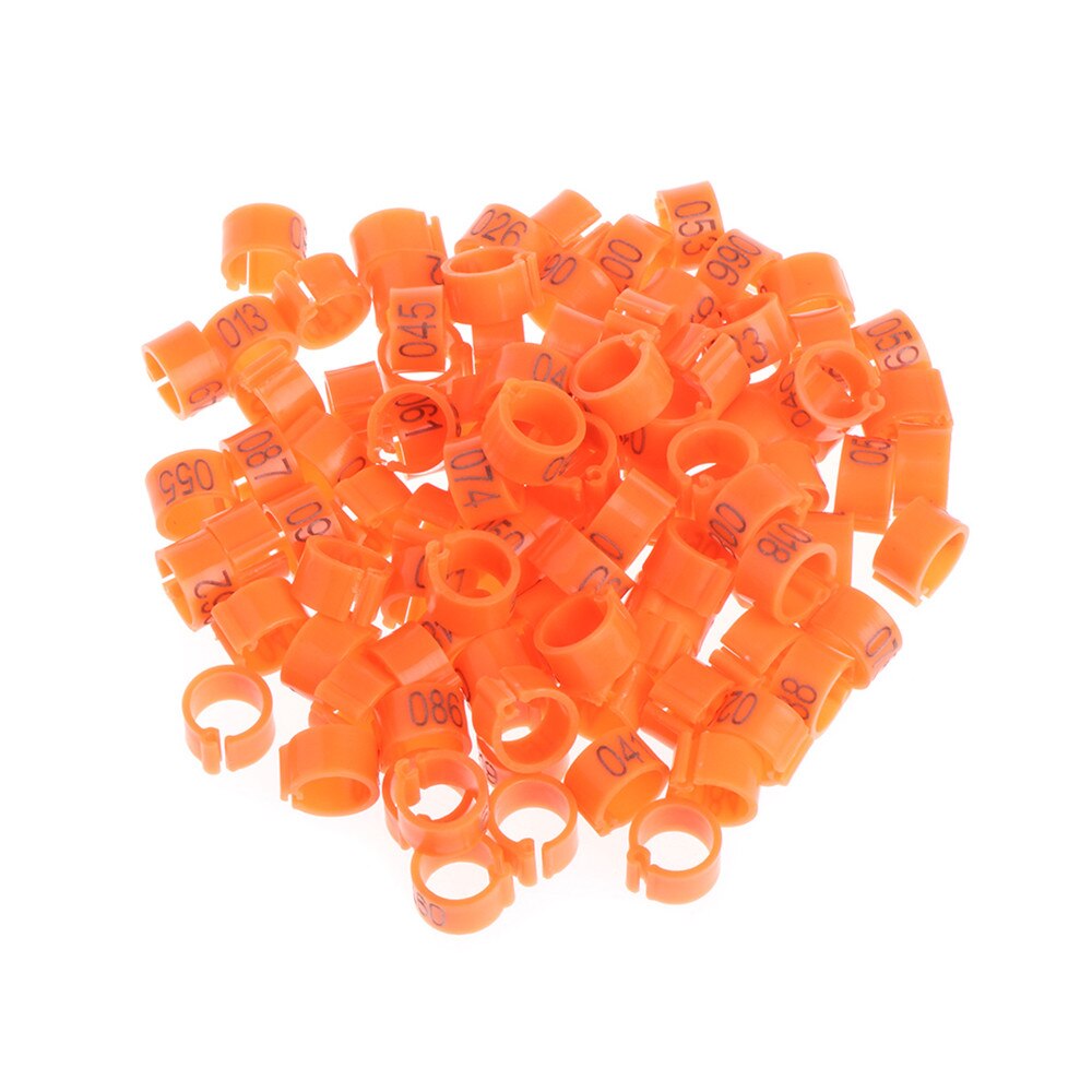 100 Stck 8mm Identifizieren Ring Träger Taube Ausbildung Liefert Bein Anzahl Vogel Bands: Orange