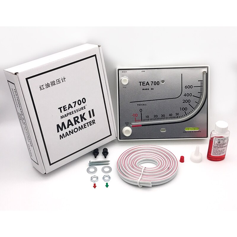Purification room tea700 red oil inclined tube differential pressure gauge micro differential pressure gauge hydraulic negative