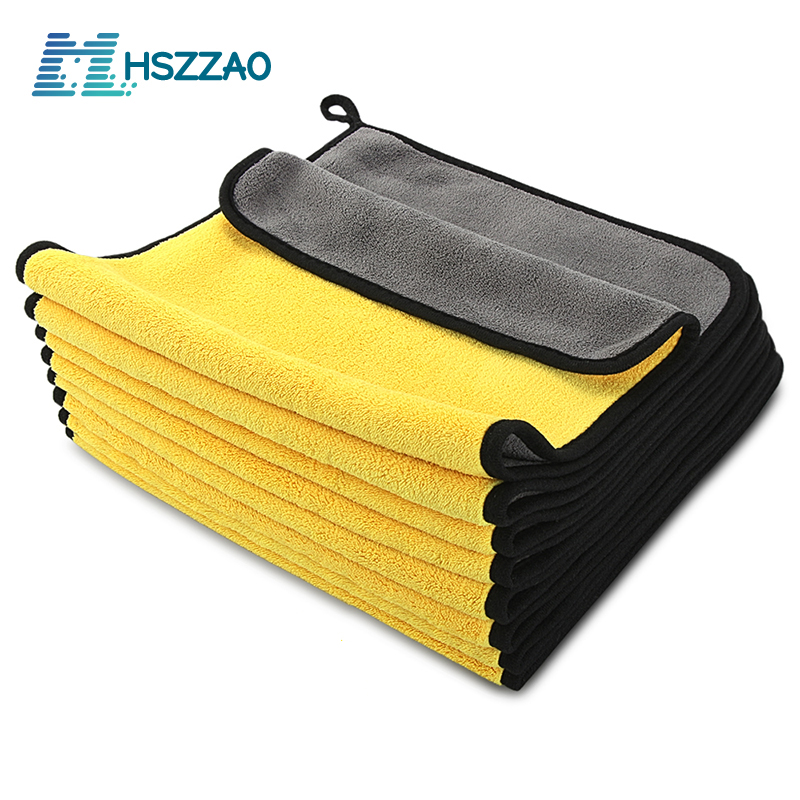 30x30/60CM Car Wash Microfiber Towel Car Cleaning Drying Cloth Hemming Car Care Cloth Detailing Car Wash Towel For Toyota