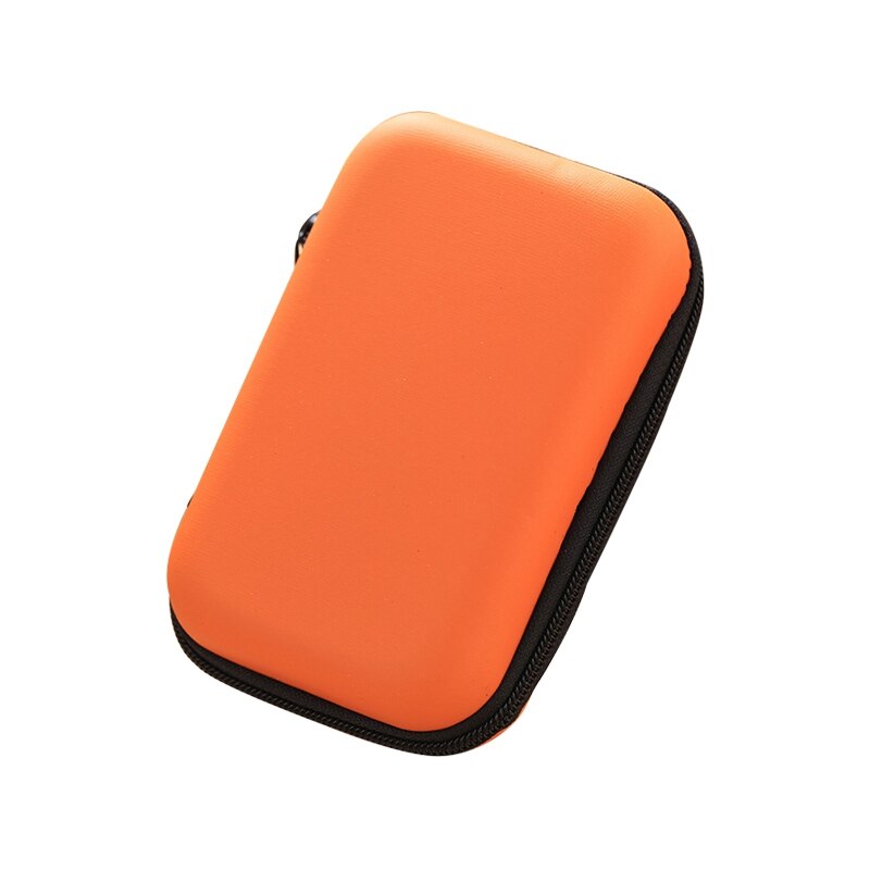 Women Men Coin Purse Bag Portable Rectangle Storage Key Wallet Children SD Cards Storage Box Headphone Storage Box for Girls: Orange