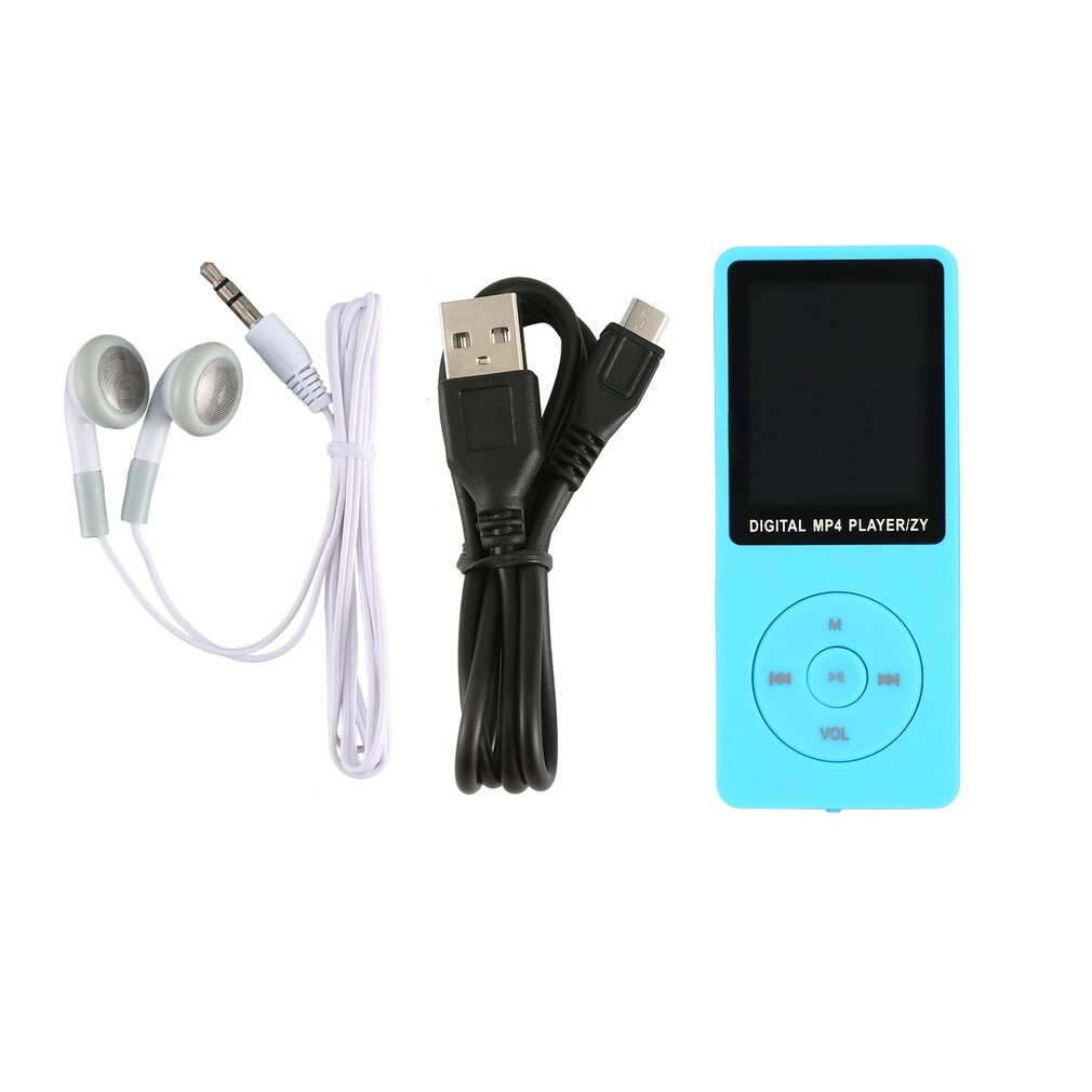 MP4 speler met bluetooth lecteur mp3 mp4 muziekspeler draagbare mp 4 media slim1.8 inch touch toetsen fm radio video 32G: blue