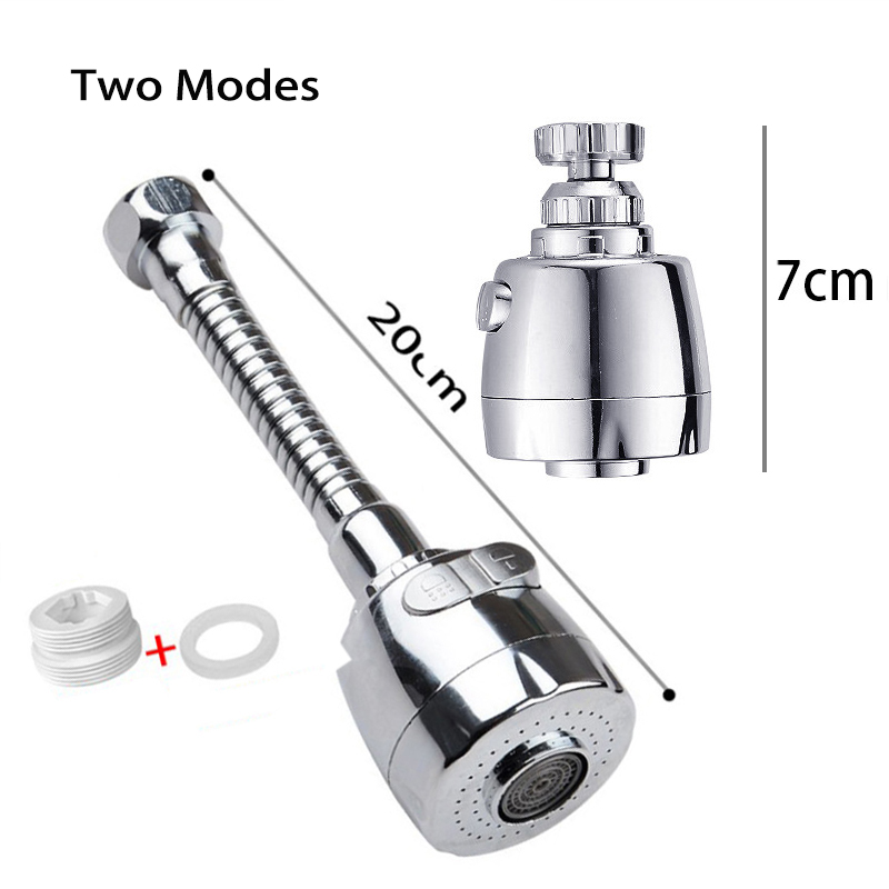 Hogedruk keukenkraan extender draaibare kraan beluchter waterbesparende kraan mondstuk adapter badkamer wastafel accessoires: Beige