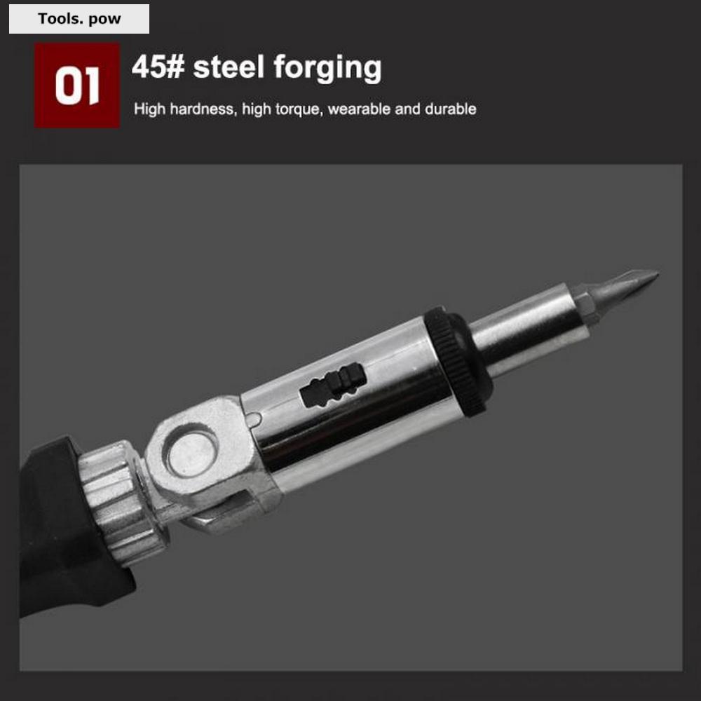 Ratchet Screwdriver 180 Degree T-type Foldable Screwdriver Set 1/4 Hex Mutilfunction Screwdriver Maintenance Tools Two Types