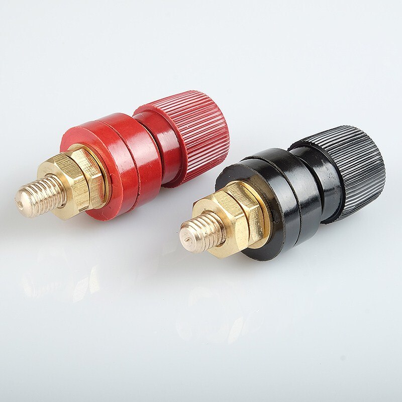 2 stuks zuiver koperen js -333- aansluiting  m6 elektrische lasmachine, benzinegenerator, voedingsaansluiting 6mm luidsprekeraccessoires