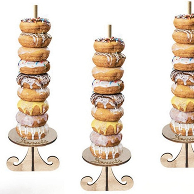 Donuts Stand Donut Muur Display Houder Bruiloft Decoratie Verjaardag Feestartikelen Baby Shower Hout Donut Houder Partij Decoratie