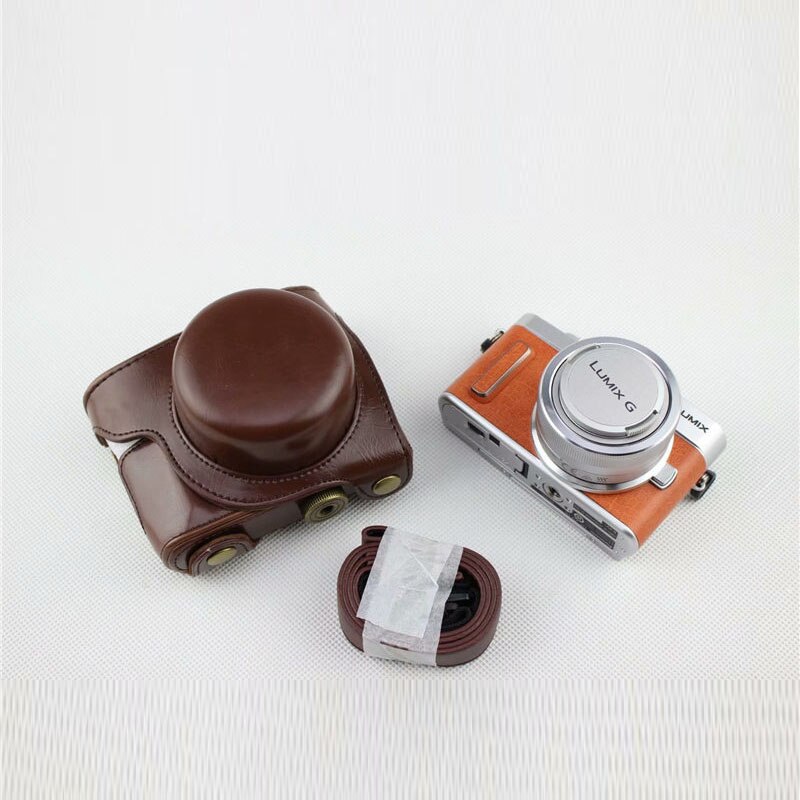 PU Camera Leather Case Cover Voor Panasonic Lumix DC-GF10 GF9 GF8 GF7 GX900 GX950 GX850 GX800 Camera Tas Met Schouder band