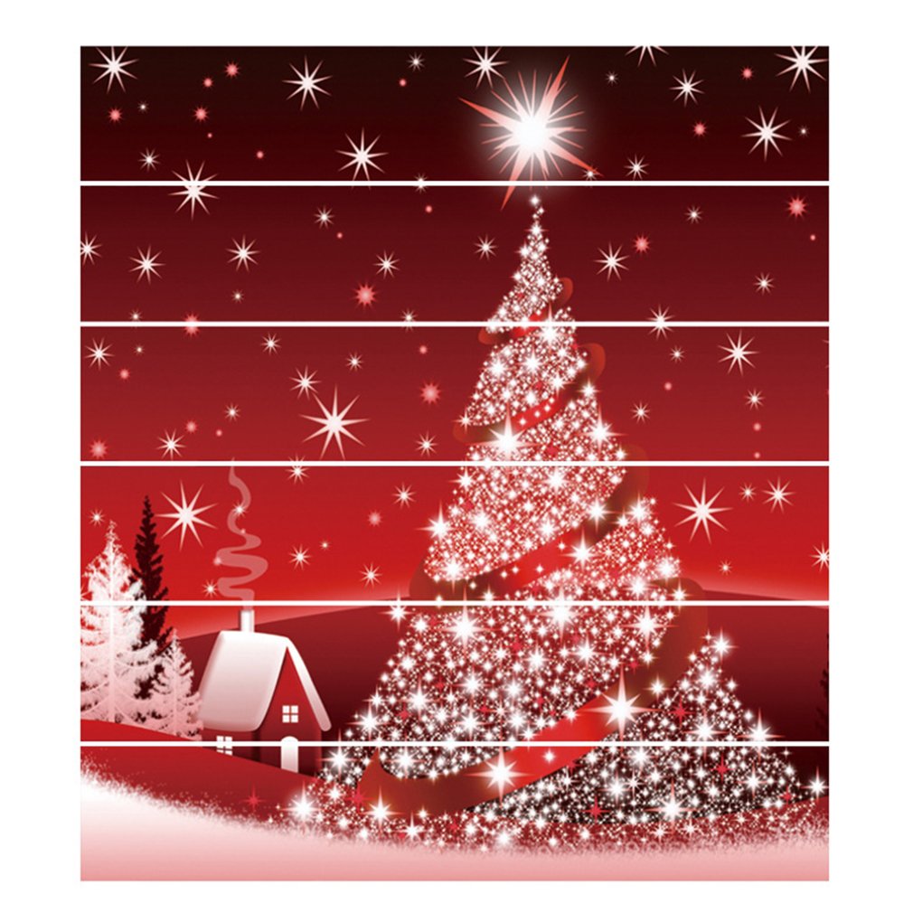 6pcs Modern Christmas snowflake staircase decoration stickers Waterproof oil-proof self-adhensive material