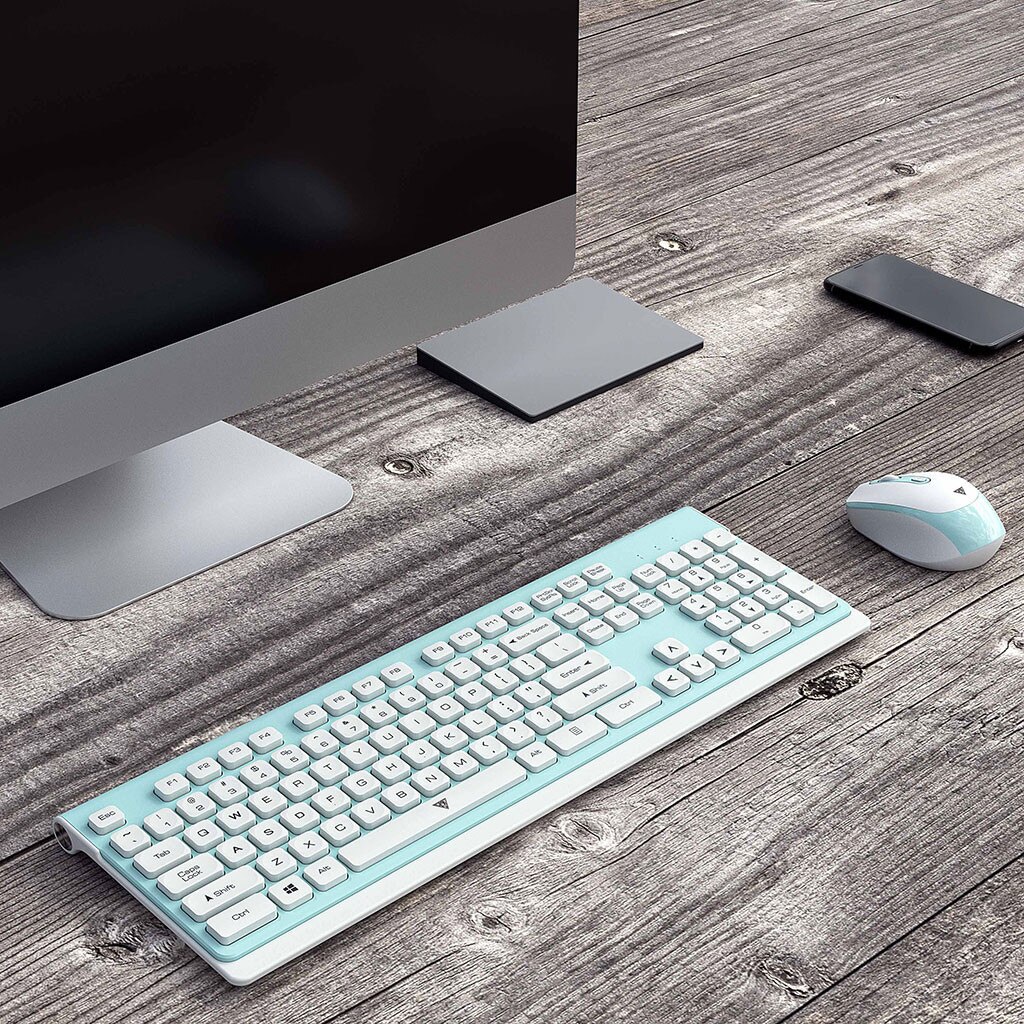 PC Gamer Wireless Keyboard And Mouse Set Wireless 2.4G Home Office Ultra-Thin Gaming Set Teclado sem fio Kit For Home Office