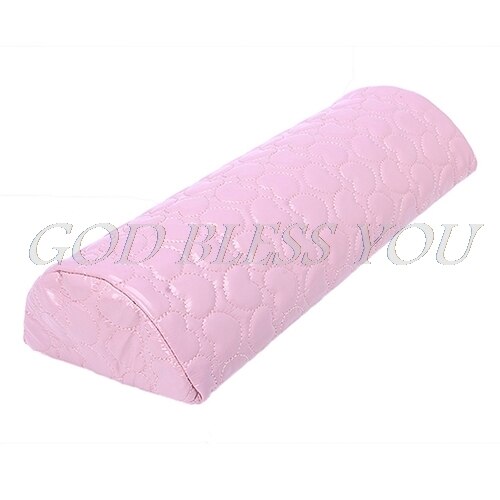 Cojín semicircular para manicura, cojín con reposabrazos para las manos, de Arte de uñas, cuidado de manicura, Color opcional,: Rosa
