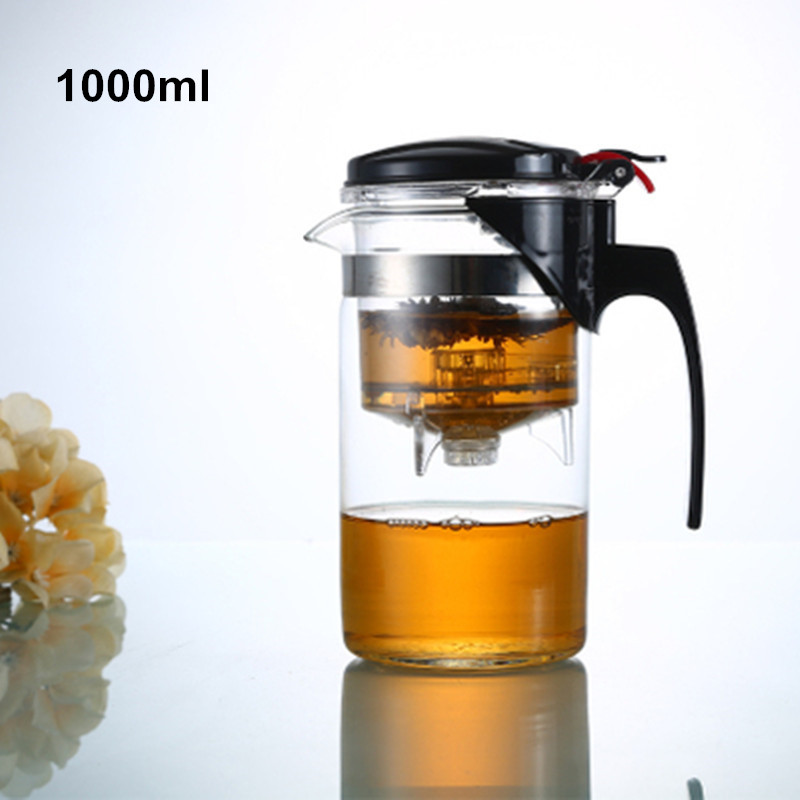 Heat Resistant Explosion-Proof Glass Teapot 500ml 750ml 1000ml Jug Water Bottle Household Canteen Coffee Pot for Kitchen: plum