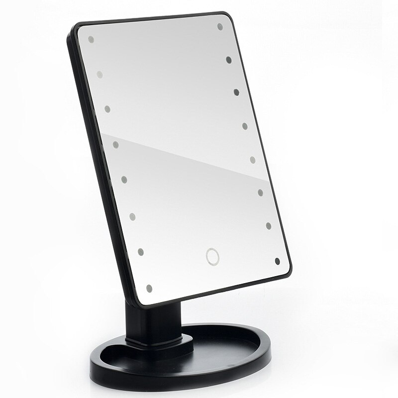 360 Degrees Rotation Makeup Mirror Adjustable 16/22 Leds Lighted LED Screen Portable Luminous Cosmetic Mirrors hh88