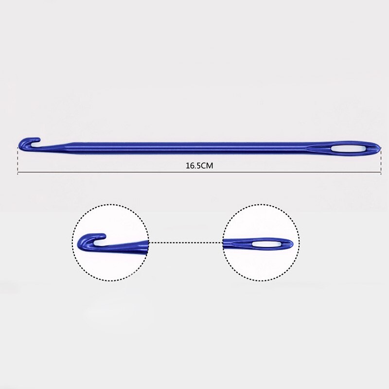 3pcs/set Crochet Needle Hooks Knitting Sewing Needles Aluminum Handle with Hole For DIY Hand Knitted Weaving Sewing Craft Tools
