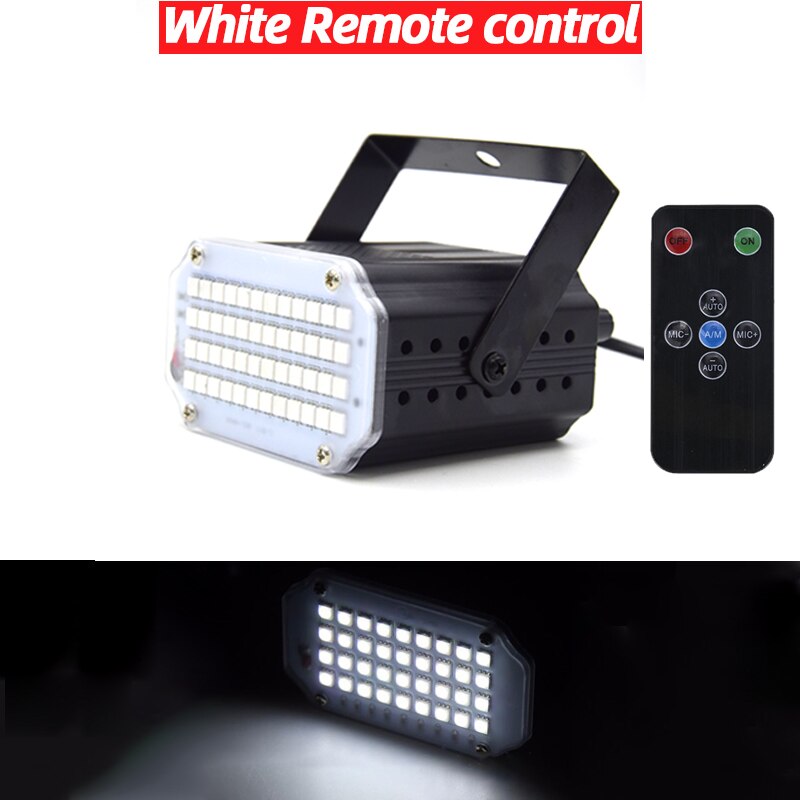 48 Leds Bühne Lichter RGB Disko Licht Stimme Aktiviert LED Party DJ Party Aktiviert Blitz-Beleuchtung Wirkung: Weiß Fernbedienung Kontrolle / uns Stecker