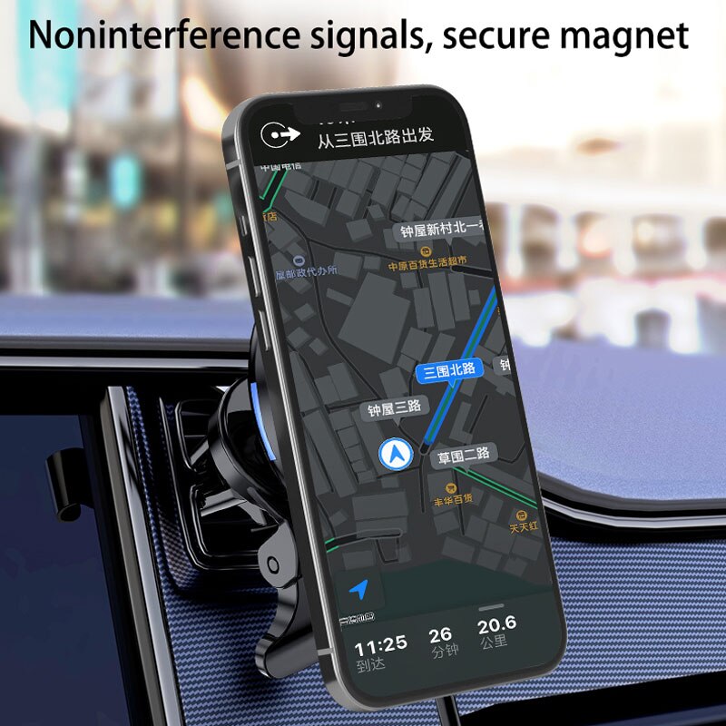 15W Snelle Sterke Magnetische Wireless Car Charger Mount Voor Iphone 12 Pro Max 11 Macsafe Draadloze Opladen Auto Telefoon houder